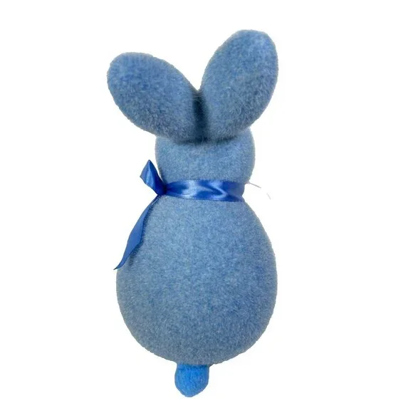 Way To Celebrate Easter Flocked Blue Bunny 9" Lightweight Decor - Picture 13 of 13